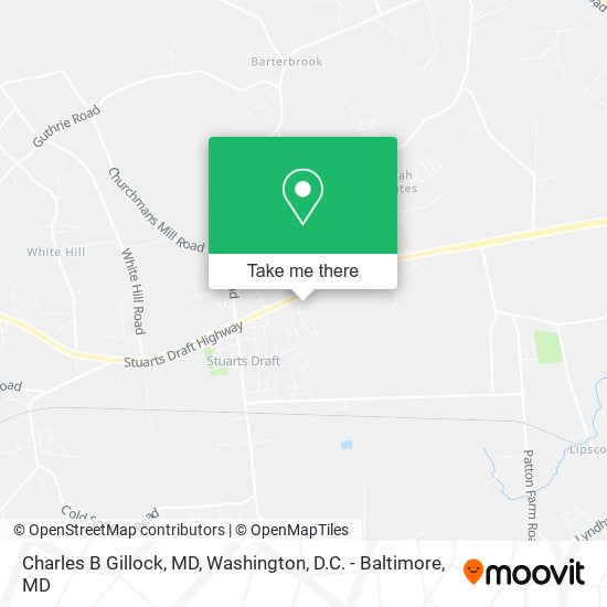 Charles B Gillock, MD map