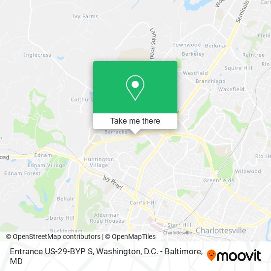 Entrance US-29-BYP S map
