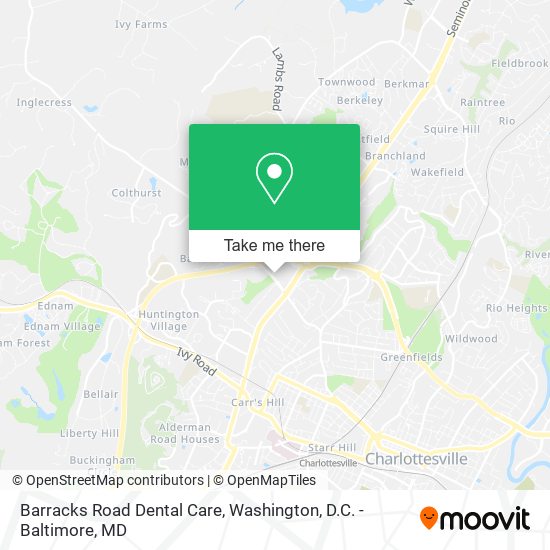 Barracks Road Dental Care map