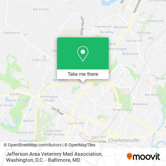 Jefferson Area Veterinry Med Association map