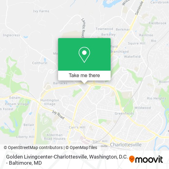 Golden Livingcenter-Charlottesville map