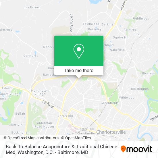 Back To Balance Acupuncture & Traditional Chinese Med map