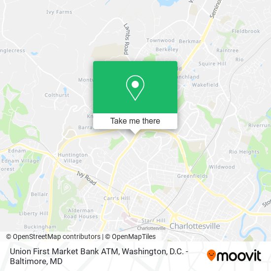 Union First Market Bank ATM map