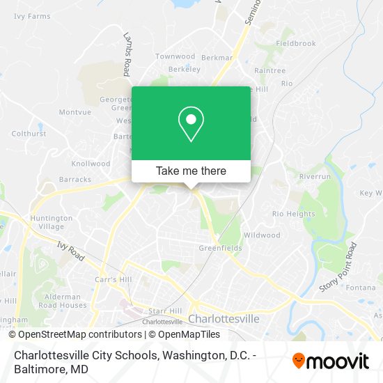 Mapa de Charlottesville City Schools