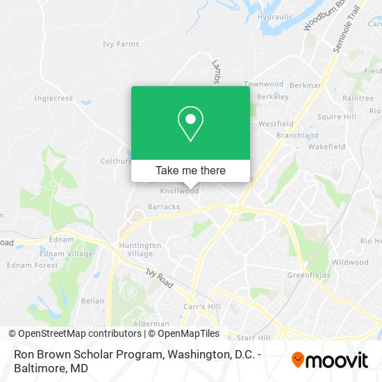 Ron Brown Scholar Program map