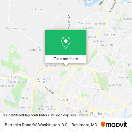 Barracks Road/W map
