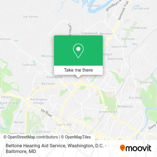 Beltone Hearing Aid Service map