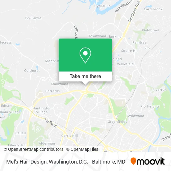 Mel's Hair Design map