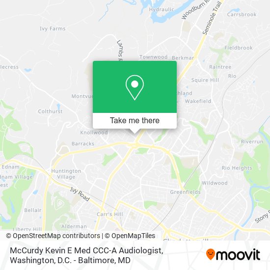 McCurdy Kevin E Med CCC-A Audiologist map