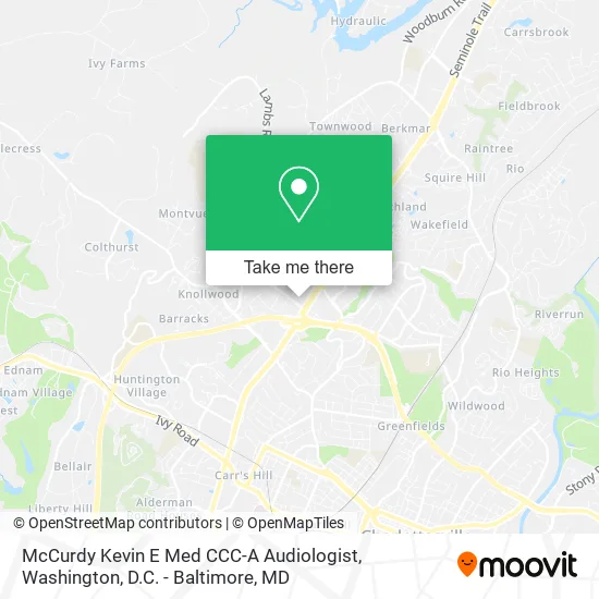 McCurdy Kevin E Med CCC-A Audiologist map