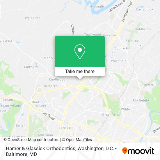 Mapa de Hamer & Glassick Orthodontics