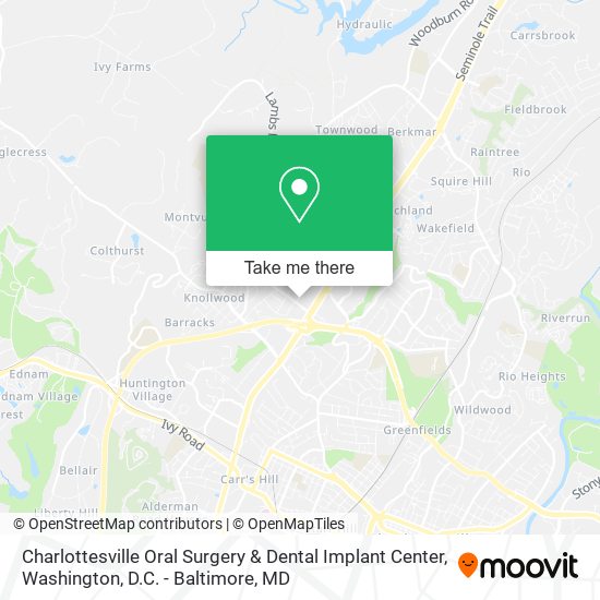 Charlottesville Oral Surgery & Dental Implant Center map