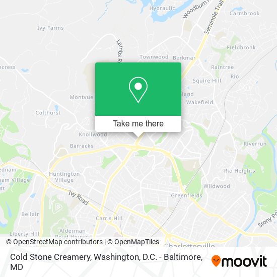 Mapa de Cold Stone Creamery