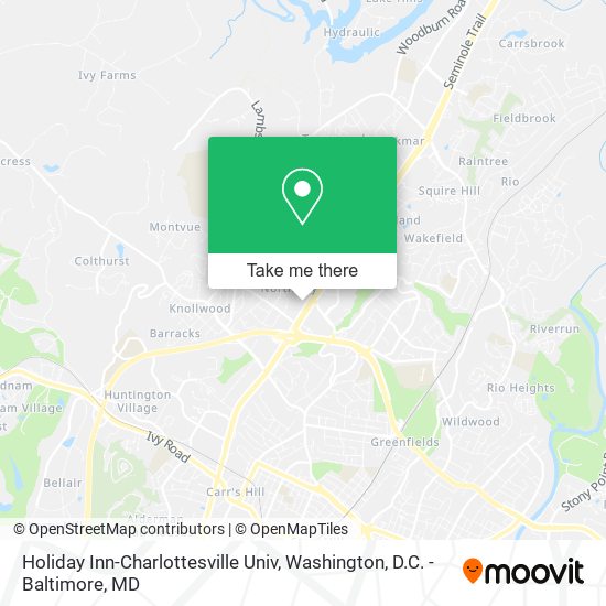 Holiday Inn-Charlottesville Univ map
