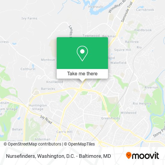 Nursefinders map