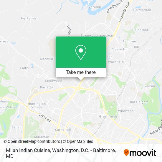 Milan Indian Cuisine map