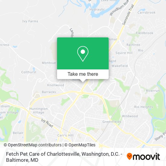 Mapa de Fetch Pet Care of Charlottesville