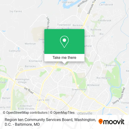 Region ten Community Services Board map