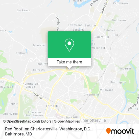 Mapa de Red Roof Inn Charlottesville