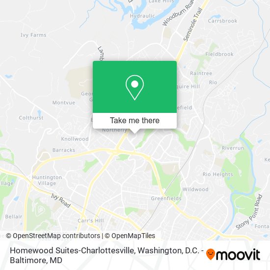 Homewood Suites-Charlottesville map