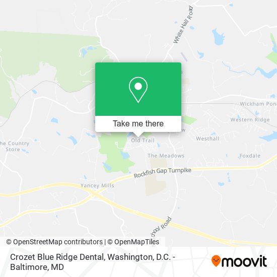 Mapa de Crozet Blue Ridge Dental