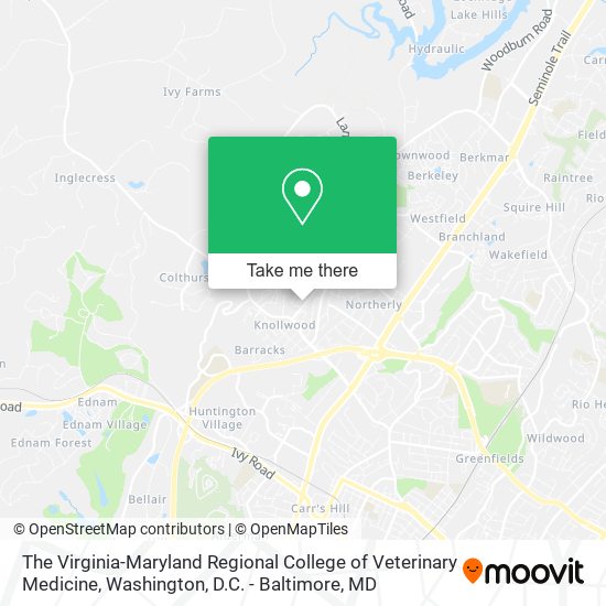 The Virginia-Maryland Regional College of Veterinary Medicine map