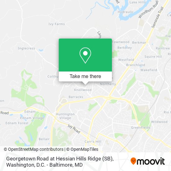 Georgetown Road at Hessian Hills Ridge (SB) map
