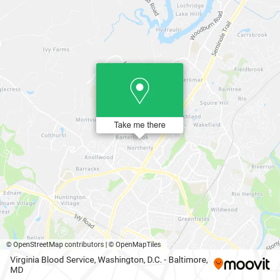 Mapa de Virginia Blood Service