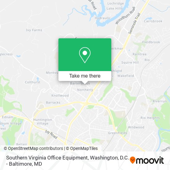 Southern Virginia Office Equipment map