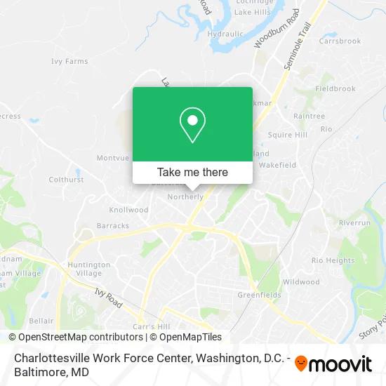 Mapa de Charlottesville Work Force Center