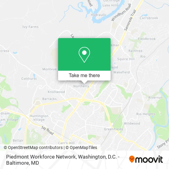 Mapa de Piedmont Workforce Network