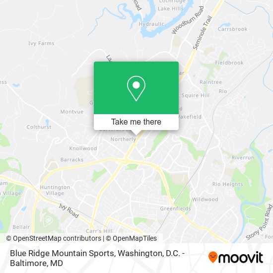 Blue Ridge Mountain Sports map