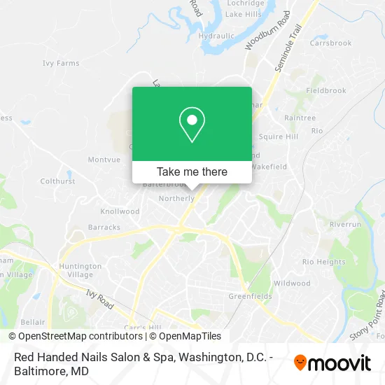 Red Handed Nails Salon & Spa map