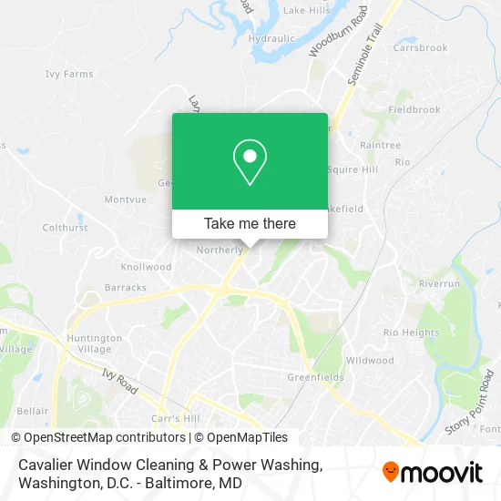 Cavalier Window Cleaning & Power Washing map