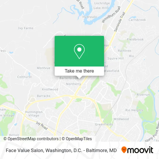 Face Value Salon map