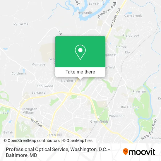 Professional Optical Service map
