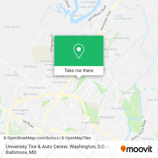 University Tire & Auto Center map