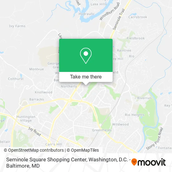 Seminole Square Shopping Center map