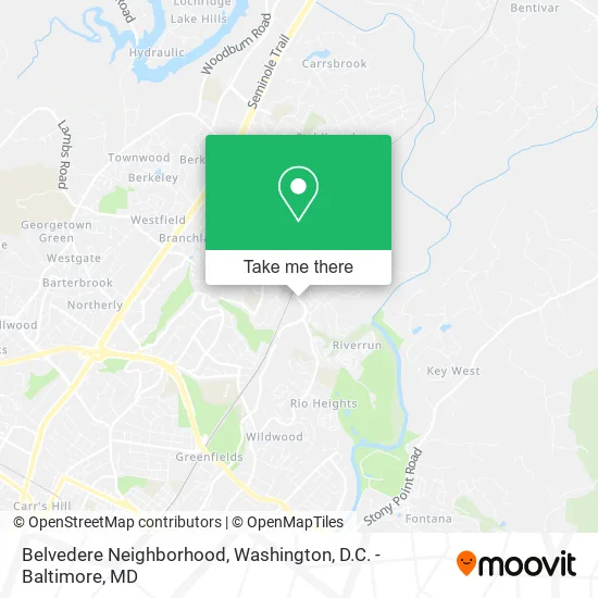 Belvedere Neighborhood map