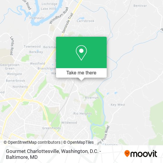 Mapa de Gourmet Charlottesville