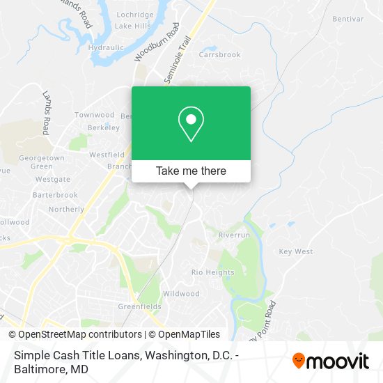 Mapa de Simple Cash Title Loans