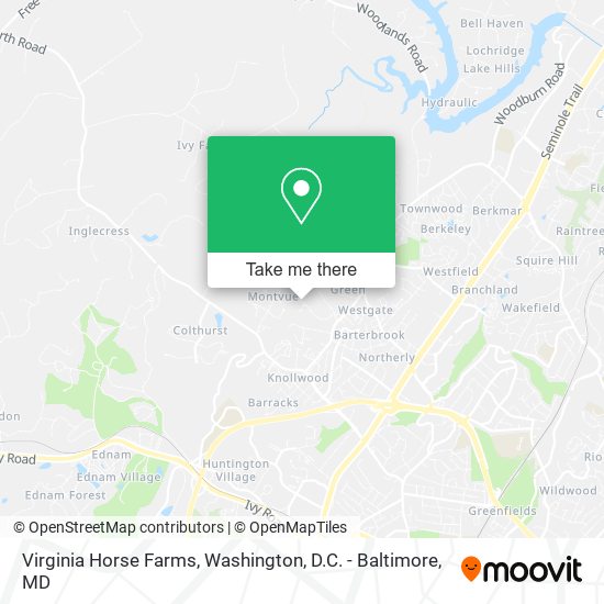 Virginia Horse Farms map