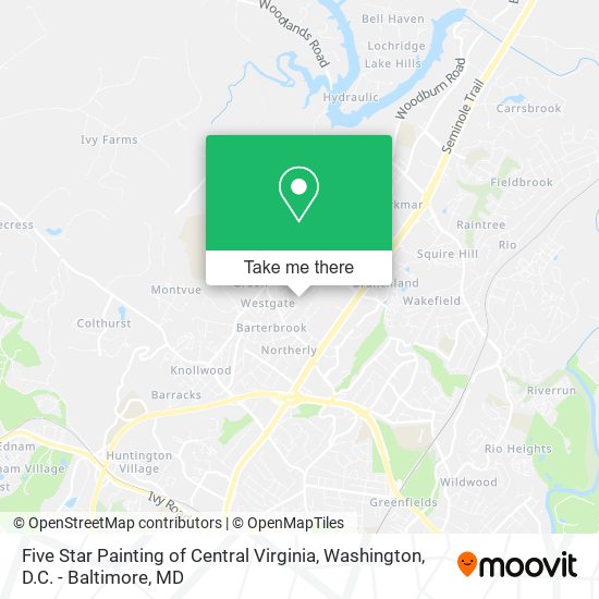 Mapa de Five Star Painting of Central Virginia