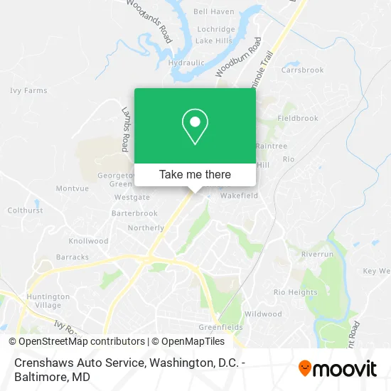 Mapa de Crenshaws Auto Service