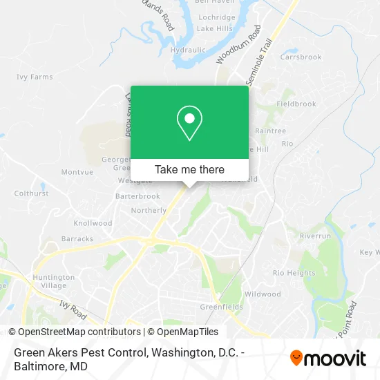 Green Akers Pest Control map