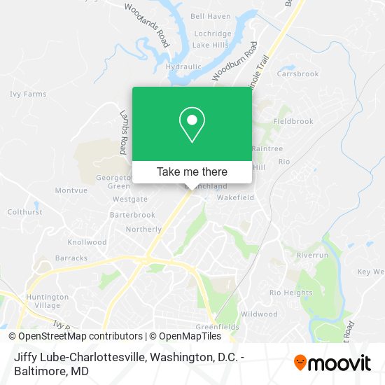 Jiffy Lube-Charlottesville map