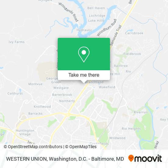 WESTERN UNION map