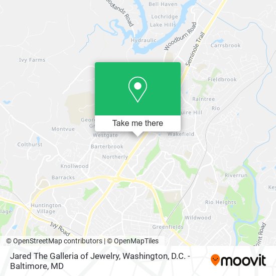 Jared The Galleria of Jewelry map