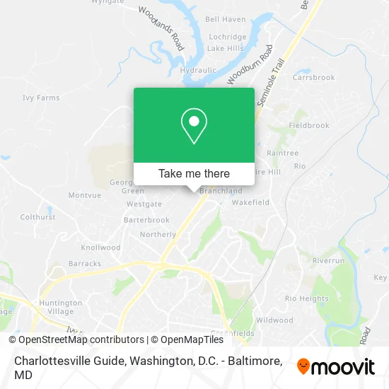Mapa de Charlottesville Guide