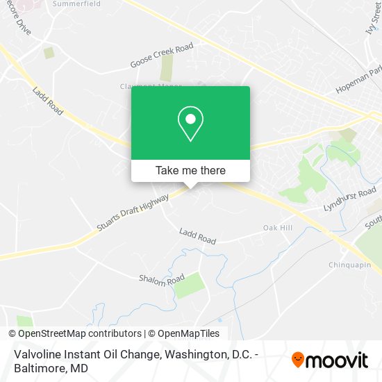Valvoline Instant Oil Change map